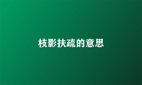 枝影扶疏的意思