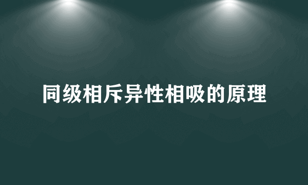 同级相斥异性相吸的原理