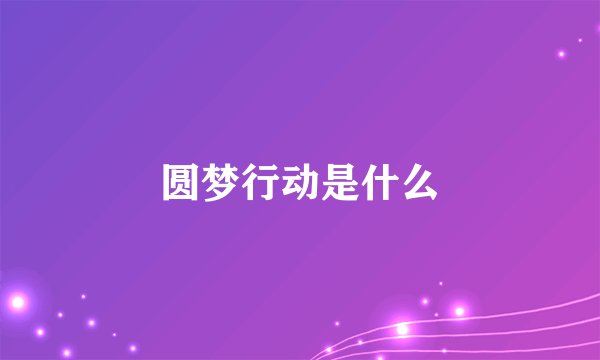 圆梦行动是什么