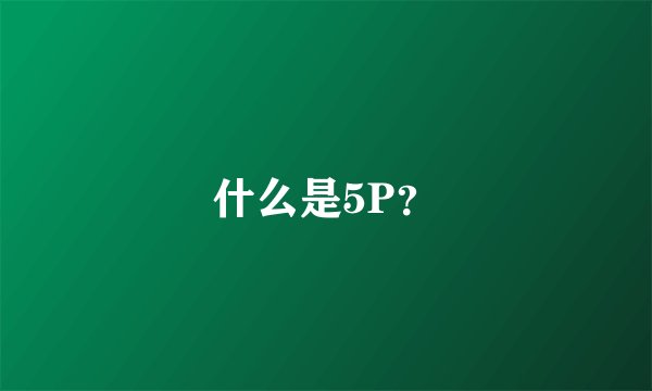 什么是5P？
