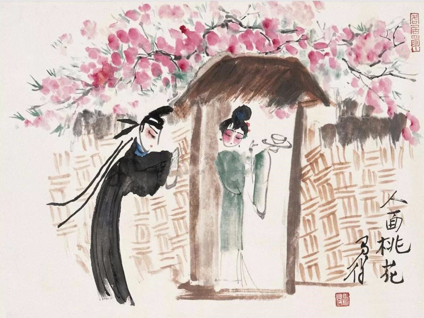 去年今日此门中，人面桃花相映红。下一句是什么