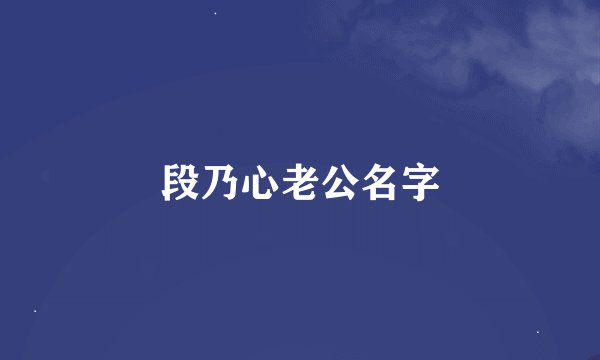 段乃心老公名字