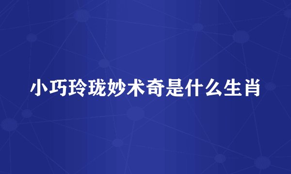 小巧玲珑妙术奇是什么生肖