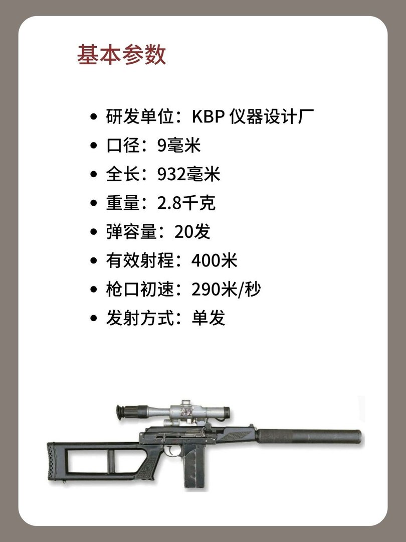俄罗斯VSK-94微声狙击步枪