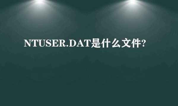 NTUSER.DAT是什么文件?