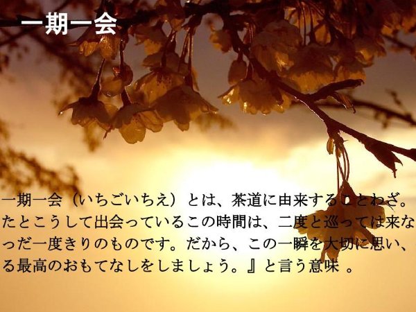 一期一会的真正含义