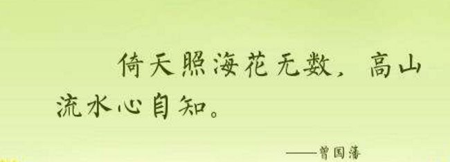 什么倚天照海花无数，流水高山心自知。