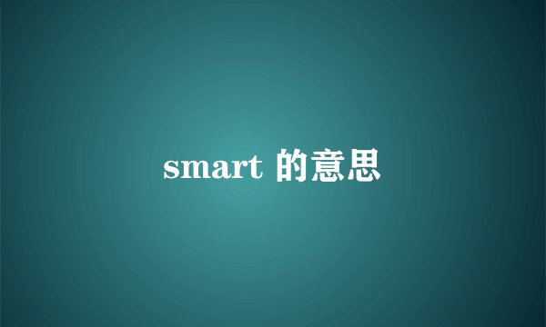 smart 的意思