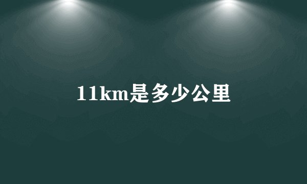 11km是多少公里