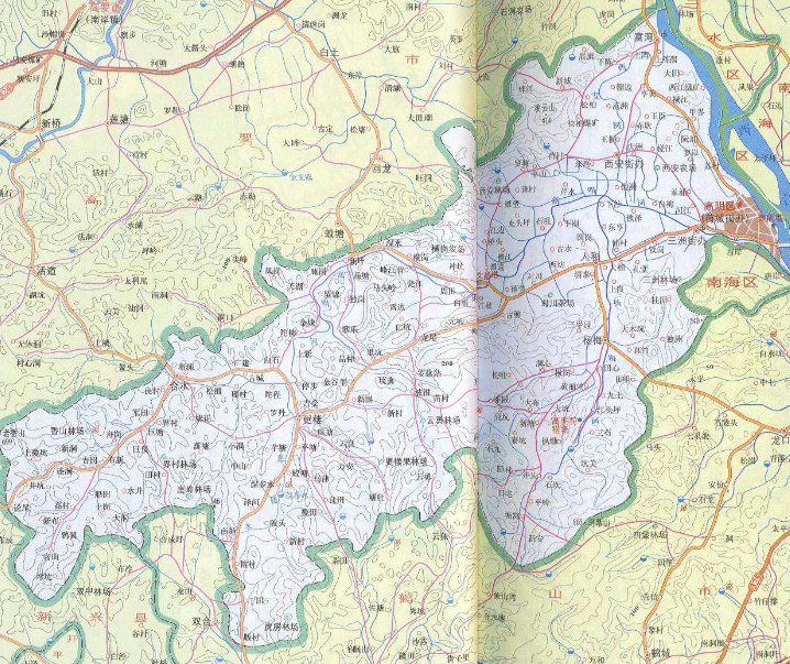 广东省佛山市高明区地图