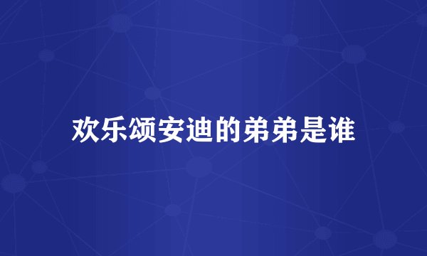 欢乐颂安迪的弟弟是谁