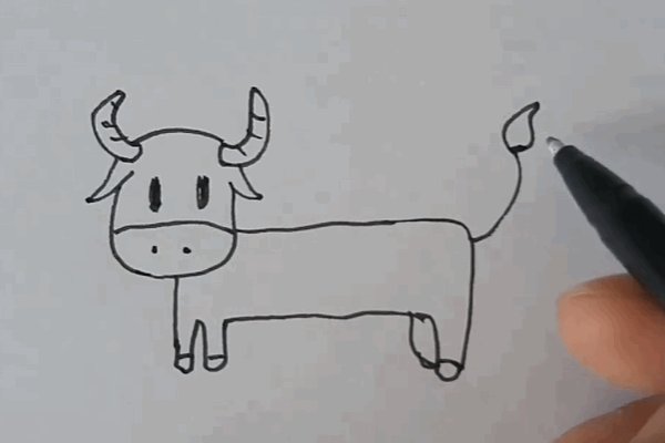 用数字画一只牛怎么画?