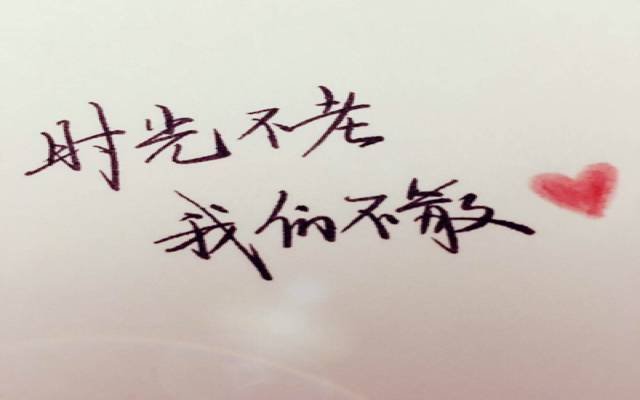 “时光不老，我们不散”的下一句是什么?