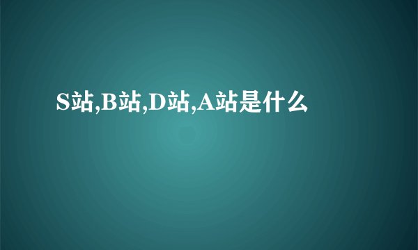 S站,B站,D站,A站是什么