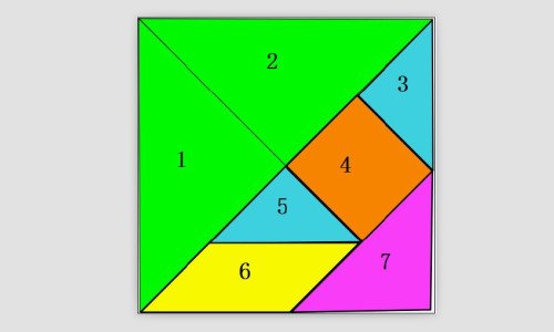 七巧板怎样拼成正方形