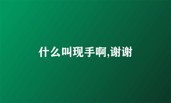 什么叫现手啊,谢谢