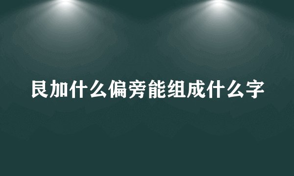 艮加什么偏旁能组成什么字