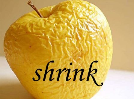 shrink 过去式 过去分词