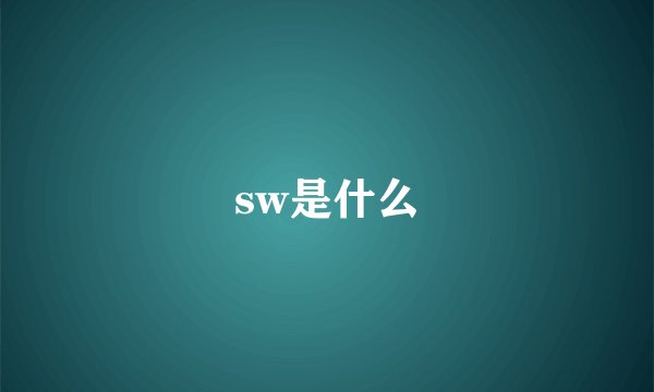 sw是什么