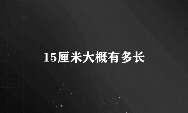 15厘米大概有多长