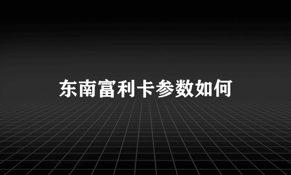 东南富利卡参数如何