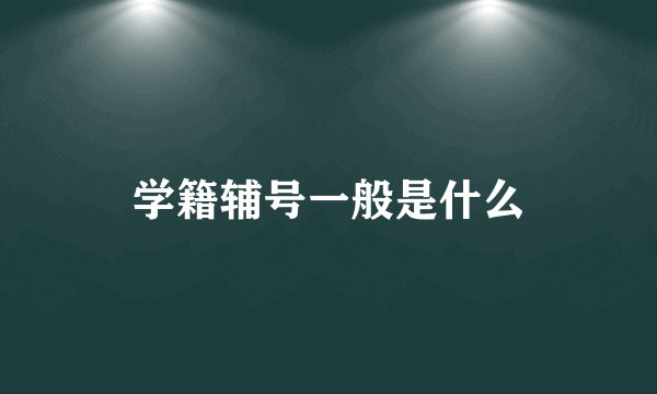 学籍辅号一般是什么