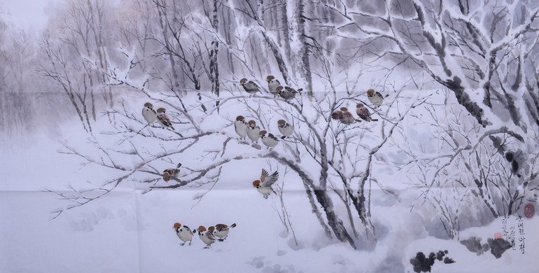 下雪的早晨的原文