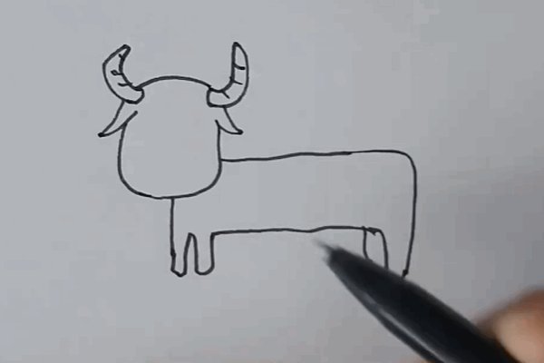 用数字画一只牛怎么画?
