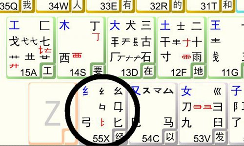 龙用五笔怎么打