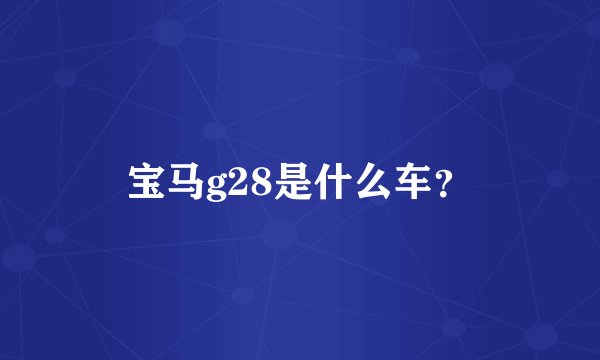 宝马g28是什么车？