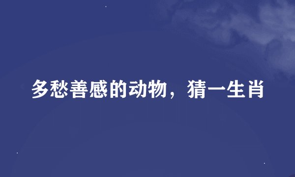 多愁善感的动物，猜一生肖