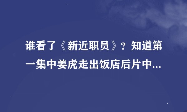 谁看了《新近职员》？知道第一集中姜虎走出饭店后片中的插曲是谁唱的吗？是那首歌？