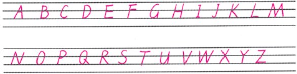 26个字母大写是怎么写？