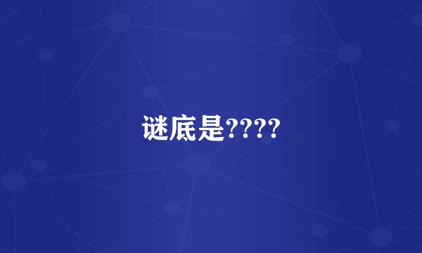 谜底是????