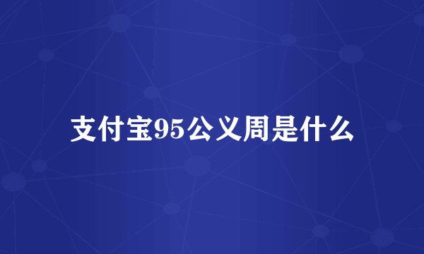 支付宝95公义周是什么