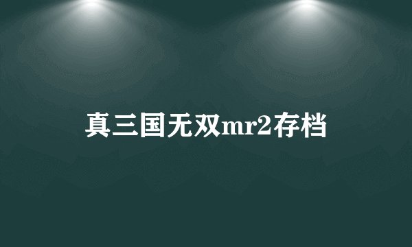 真三国无双mr2存档