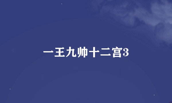 一王九帅十二宫3