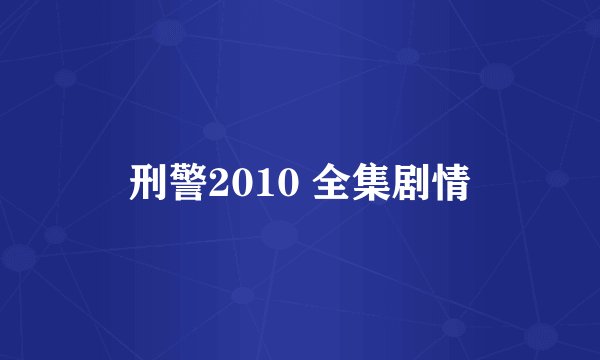 刑警2010 全集剧情