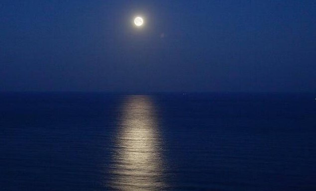 月光照在海面上的句子