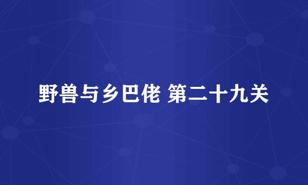 野兽与乡巴佬 第二十九关