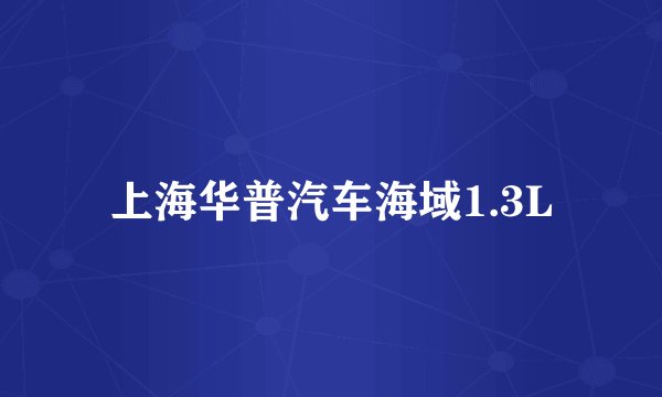 上海华普汽车海域1.3L