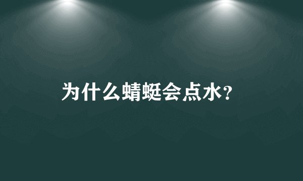 为什么蜻蜓会点水？