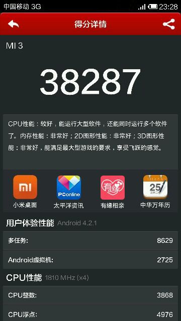 小米3跑分才22000多