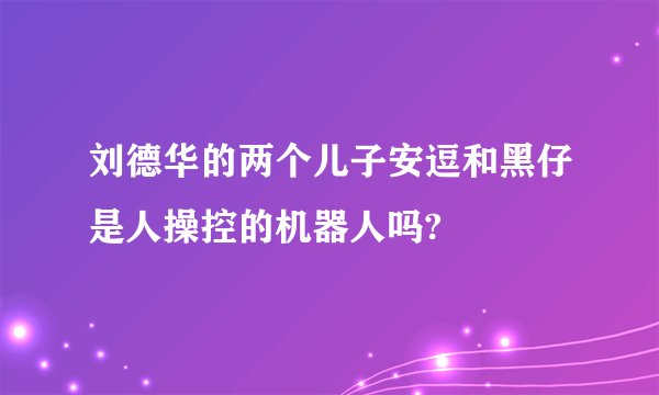 刘德华的两个儿子安逗和黑仔是人操控的机器人吗?