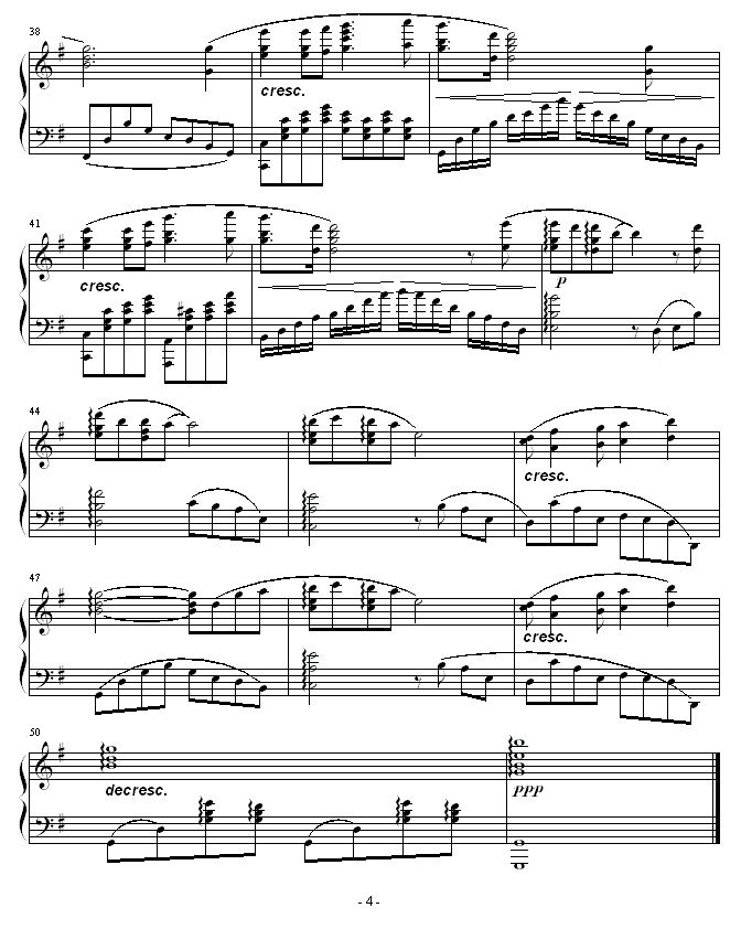 鼓浪屿之波钢琴伴奏五线谱