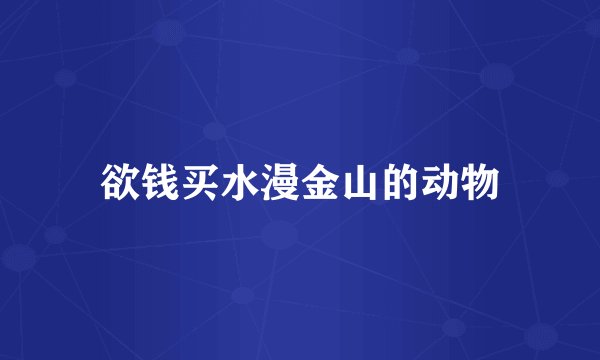 欲钱买水漫金山的动物