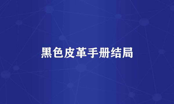 黑色皮革手册结局