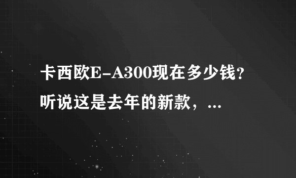 卡西欧E-A300现在多少钱？听说这是去年的新款，好用吗？
