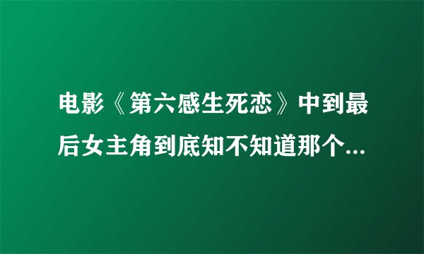 电影《第六感生死恋》中到最后女主角到底知不知道那个人是死神？为什么她面部表情那么伤心