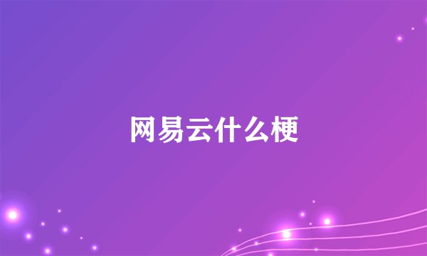 网易云什么梗